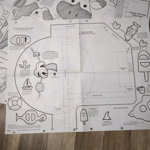 Lot of 20 Wood Craft Patterns Woodworking Pattern Club VTG 1990s - MISC F BONUS - Picture 5 of 16